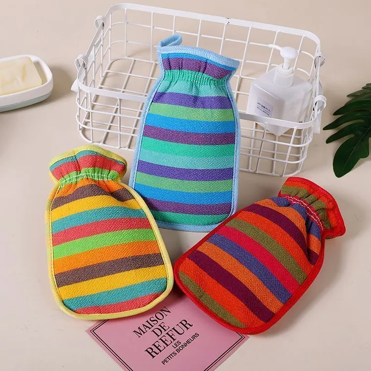 彩虹搓澡巾强力去污男女新款洗澡巾双面搓澡神器加厚磨砂