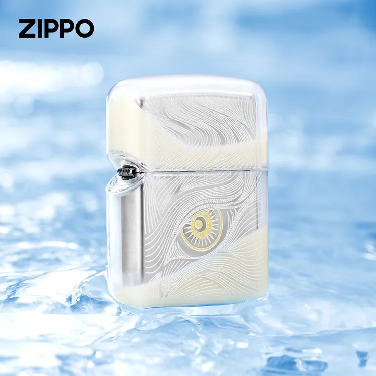 ZIPPO打火机夜光流沙秋水含睛防风原装男士网红经典送礼DYJ1X1