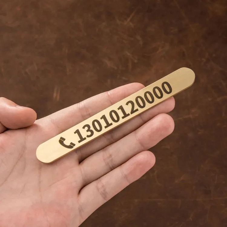 不掉色不变形金属刻字临时停车号码牌黄铜不锈钢定制汽车挪车卡