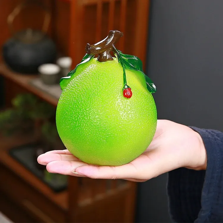 创意招财变色柚子茶宠可养茶玩茶台装饰摆件茶具茶道创意网红摆设