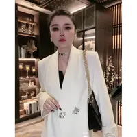 轻奢气质外套重工设计感中长款时尚显瘦炸街小众百搭西装