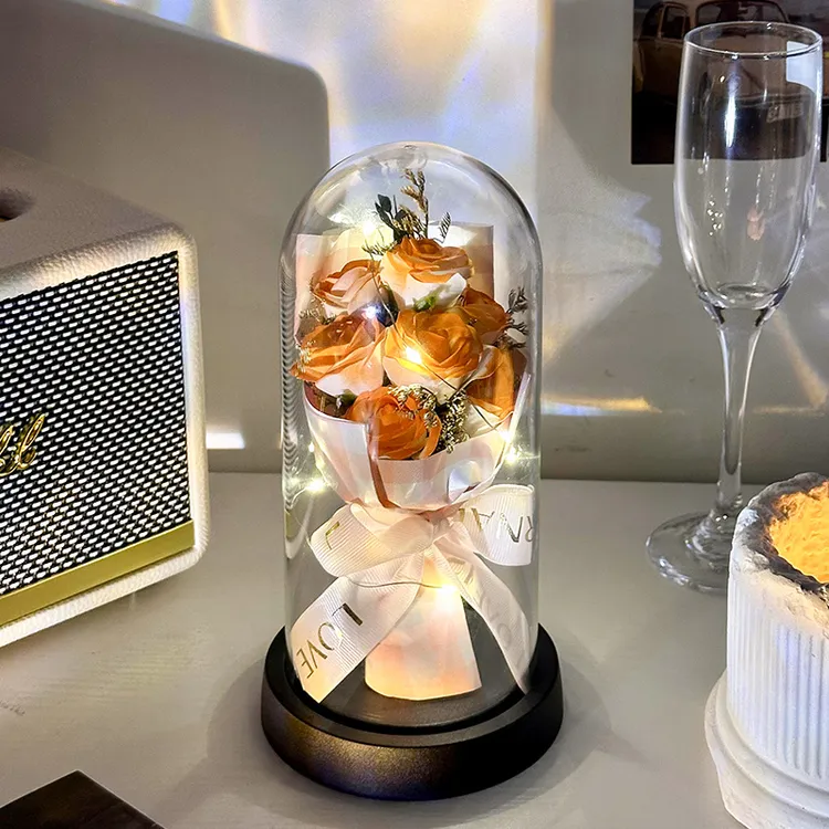 生日礼物送闺蜜有意义实用姐妹七夕情人节送女友仿真玫瑰永生花束