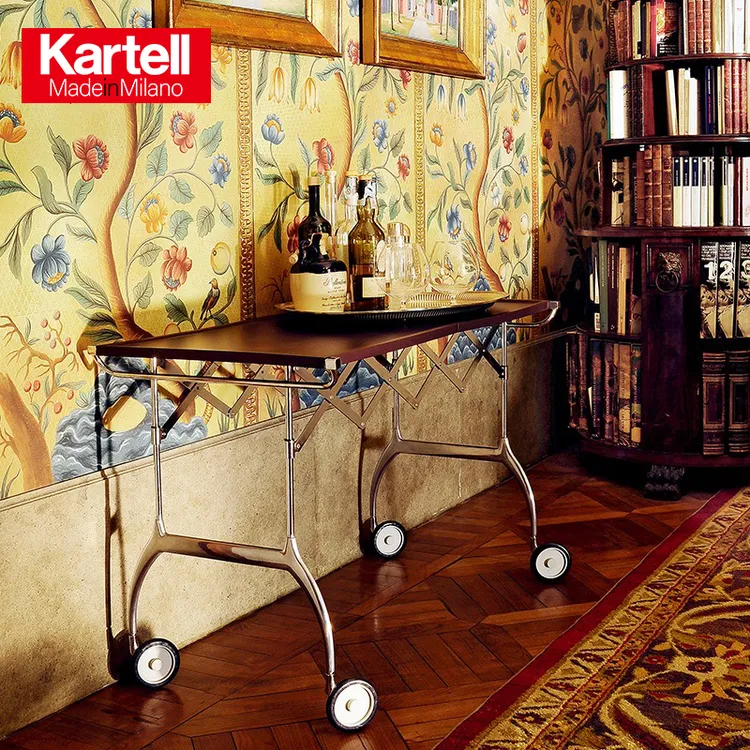 Kartell【家装节】轻便餐厅可折叠推车多功能储物架BATTISTA
