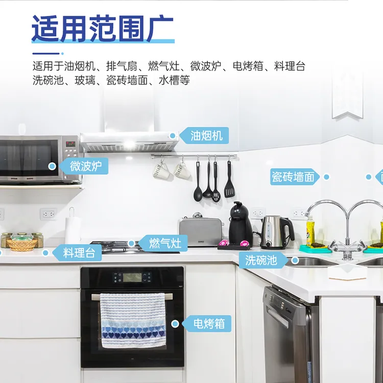 厨房油污净去油渍清洗油烟机灶台冰箱家电家用多功能去污泡沫