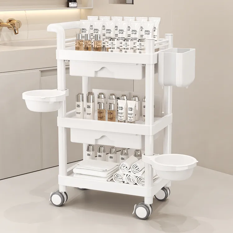 美容小推车美容院专用手推工具仪器洗脸车小推车置物架子医疗推车