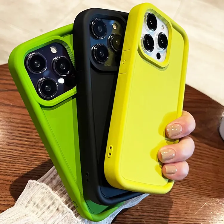 ALANGDUO苹果15手机壳iPhone 15 Pro Max 防摔大孔液态硅胶手机壳