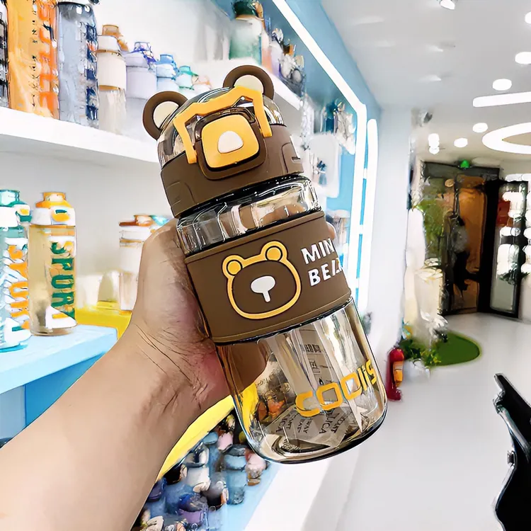 夏季高颜值儿童水杯网红大容量男女学生吸管杯防摔便携杯子ins