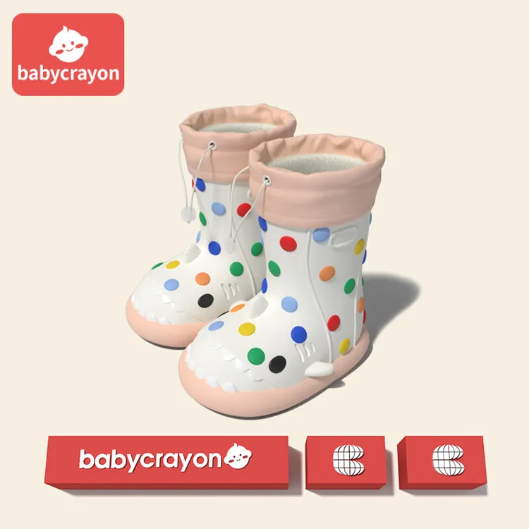儿童雨鞋男女童冬季加绒可拆卸上学雨靴幼儿园宝宝防滑水鞋中小童