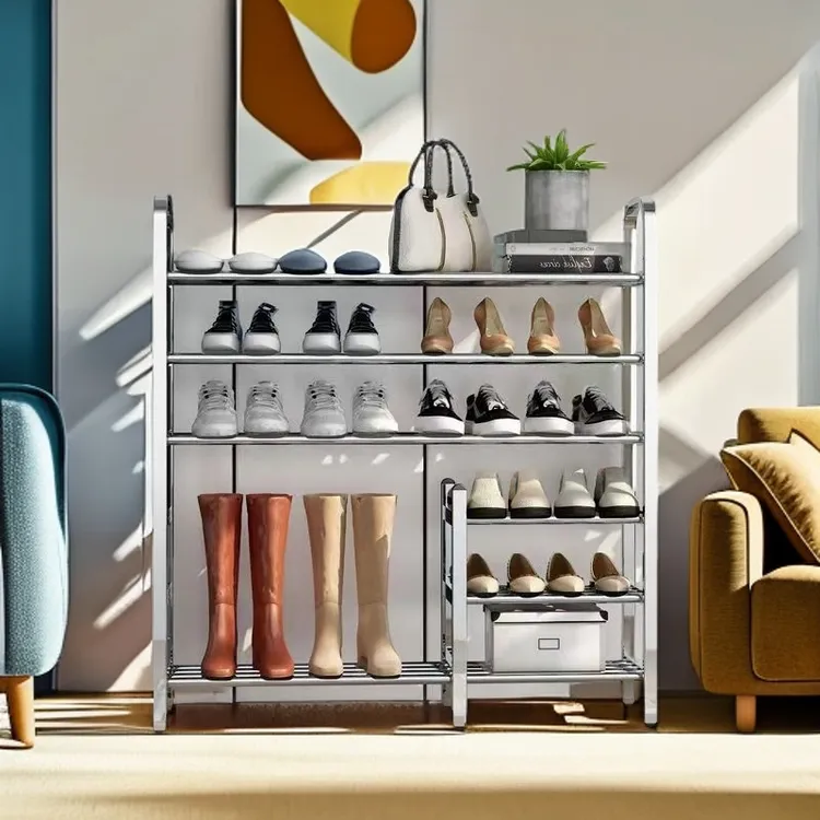 加厚不锈钢多层出租房宿舍简约简易鞋柜入户门口结实耐用鞋架子