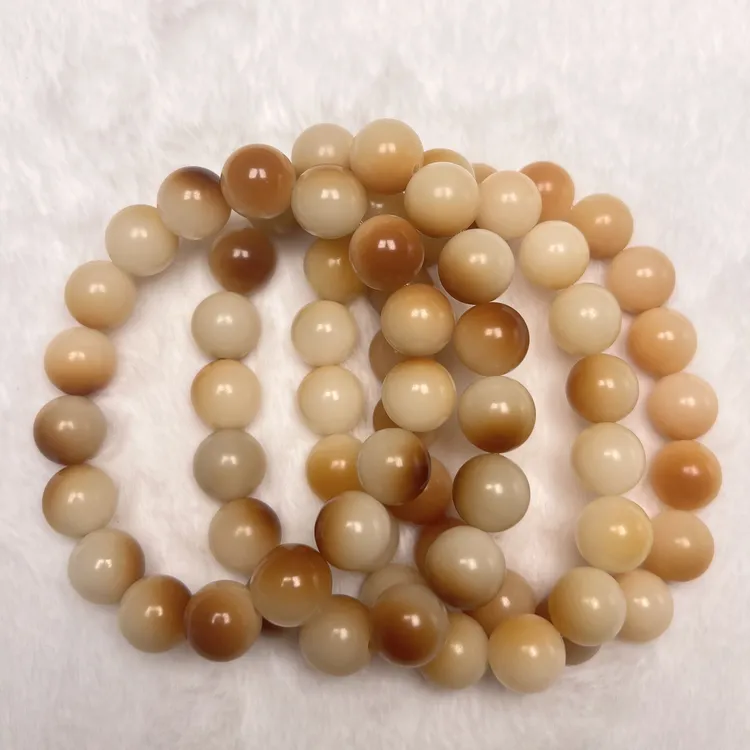 梵尘菩提-手工高抛炭烤小馒头菩提根手串11+mm菩提子