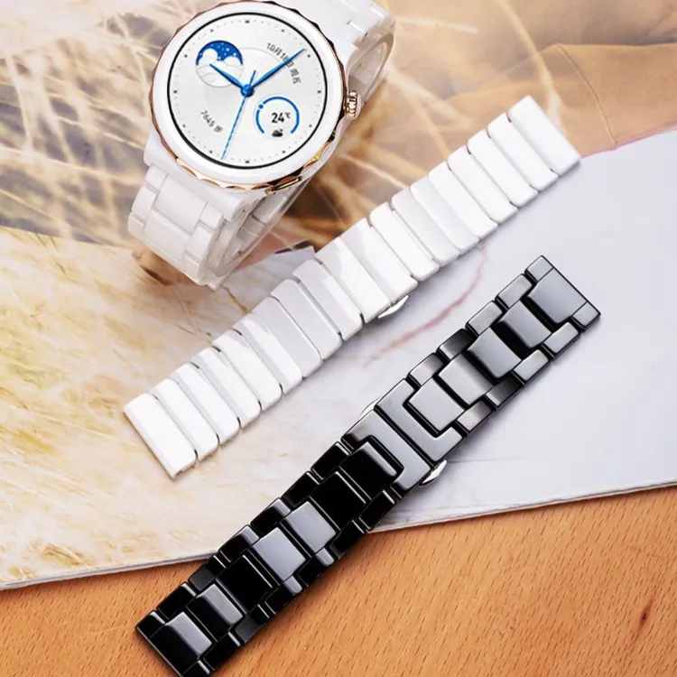 适用华为GT6/ProGT4手表腕带蝴蝶扣2/3pro三株陶瓷Watch5轻奢耐刮