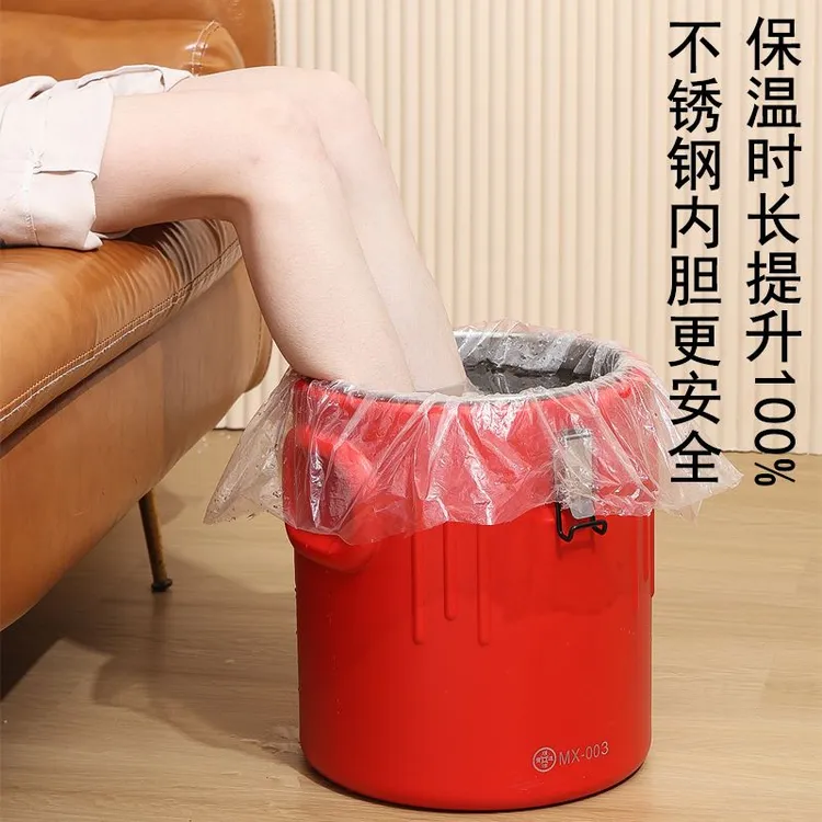 不锈钢保温桶泡脚桶养生桶恒温桶热水桶保温大容量运输桶保热汤桶