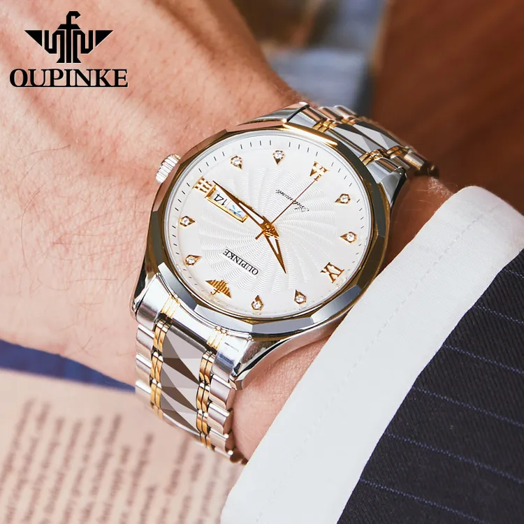 Oupinke/欧品客高档手表男士机械表全自动多功能防水男款商务名表