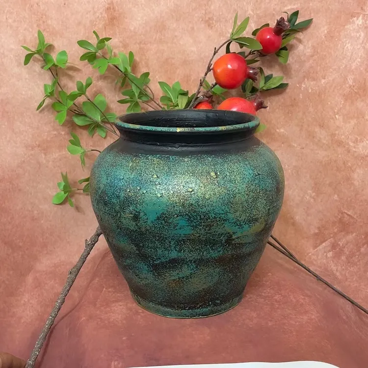 手工粗陶花盆复古法师老桩陶罐渗水绿植盆栽多肉植物高端水培陶罐