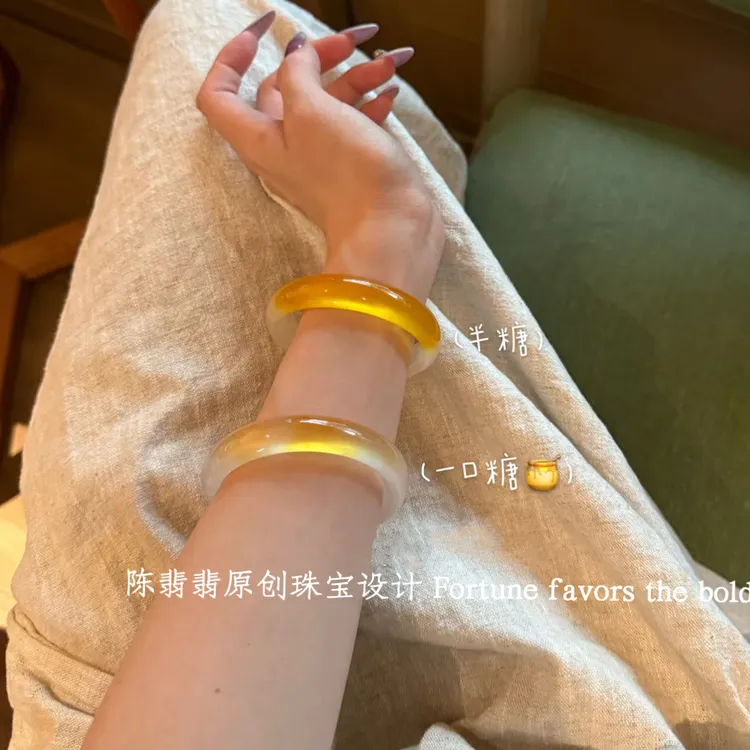 陈翡翡 一口糖玉手镯锦鲤手镯白月光玉手镯荔枝冻手镯半山水手镯