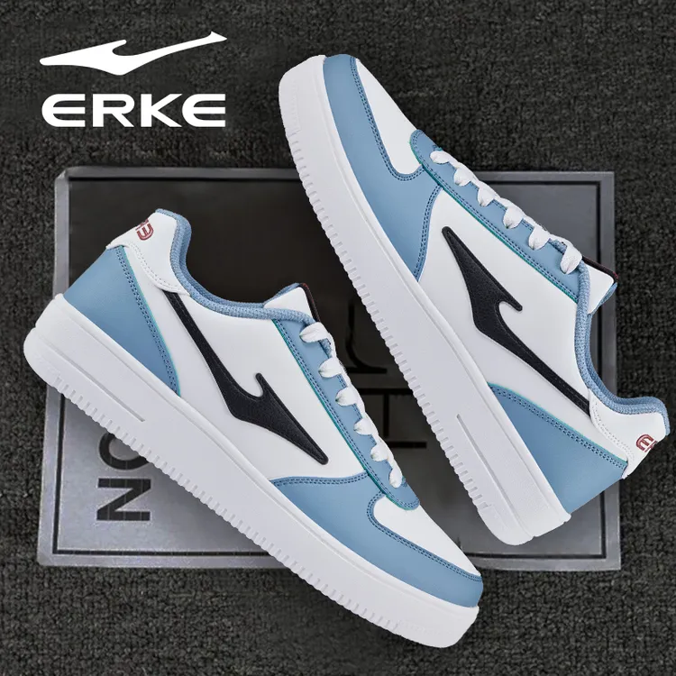 鸿星尔克男鞋板鞋2025年春季新款韩版百搭休闲鞋防水青少年休闲鞋