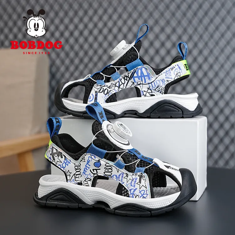 巴布豆男童凉鞋夏季新款中大童软底包头儿童凉鞋童鞋男童6-12岁鞋