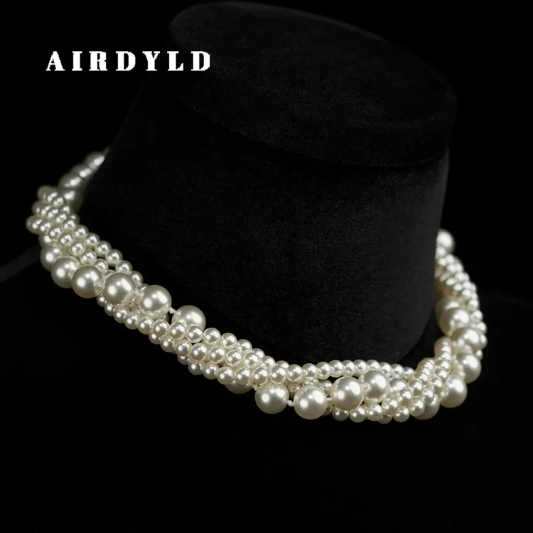 AirdyLD 铜仿珍珠项链 【光影】经典法式复古小众优雅气质叠戴项链