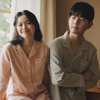 【段姐家居服】情侣款全棉磨毛恐龙刺绣长袖长裤睡衣套装简约舒适