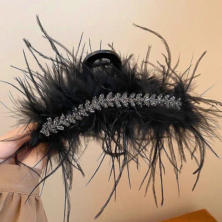 高级感网红麦穗发夹后脑勺抓夹女毛毛大号盘发爆款发卡夹子头饰