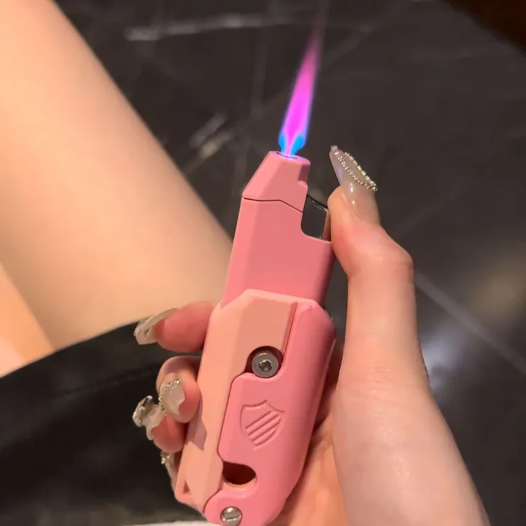 新款萝卜刀防风打火机创意可伸缩折叠个性炫酷点烟器送男友闺蜜