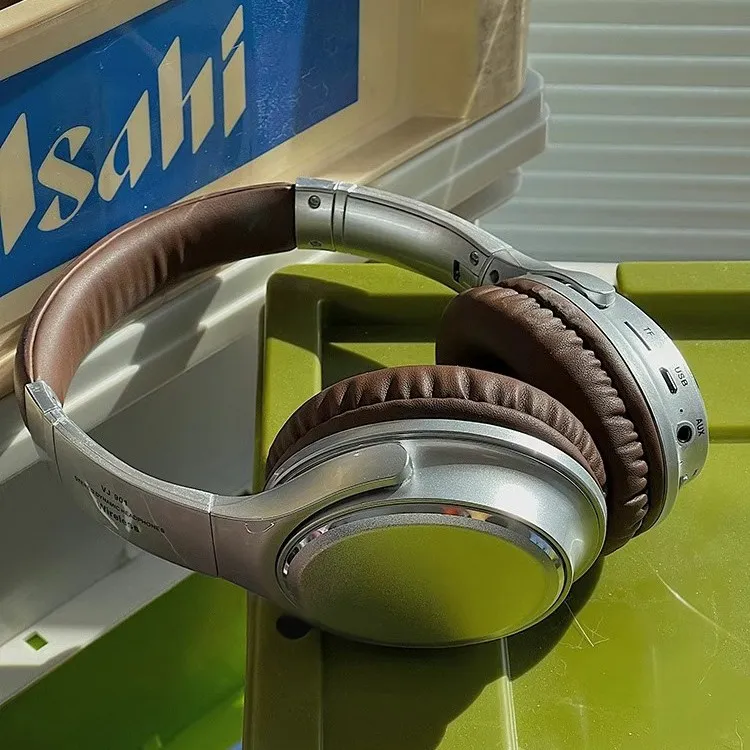 冰韵iCE Air2美式复古头戴式蓝牙耳机FM插卡插线折叠运麦主动降噪