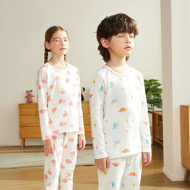 儿童睡衣夏季全棉儿童款睡衣童装男女童空调服长袖宝宝家居服套装