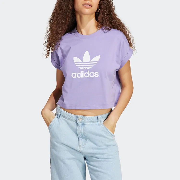 Adidas/阿迪达斯正品三叶草 SHORT TEE女子时尚短袖T恤IC5468