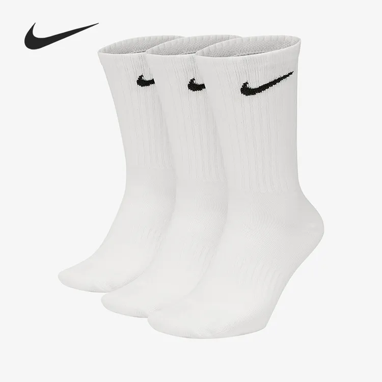 【宋雨琦同款】Nike/耐克正品男女情侣运动中筒袜三双装SX7676-100