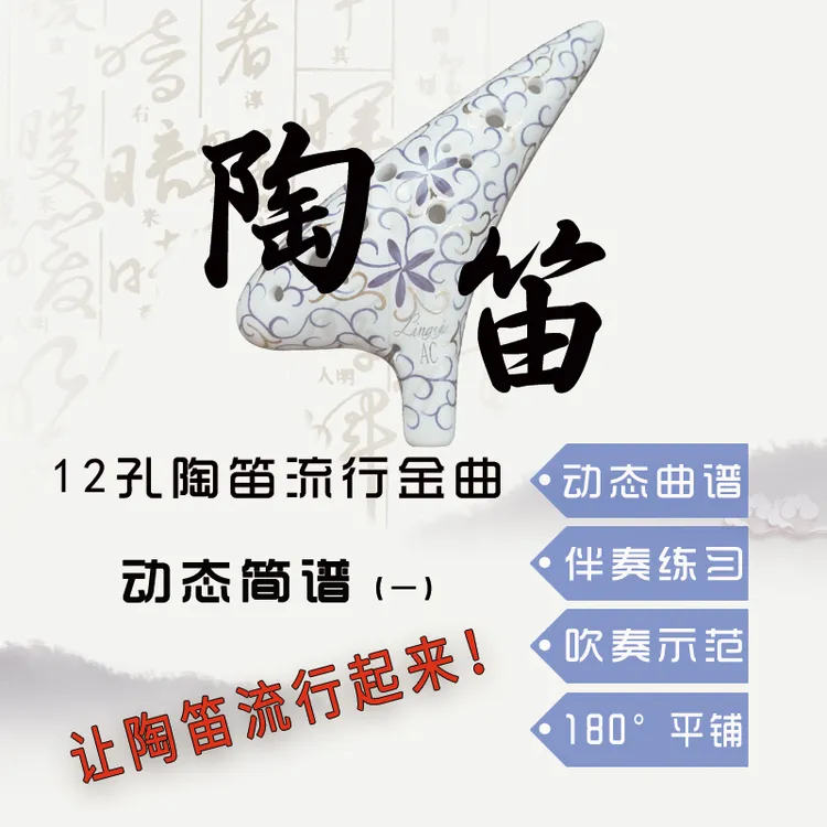 【杨蕊甄选】12孔陶笛流行音乐动态谱陶笛（不含陶笛）