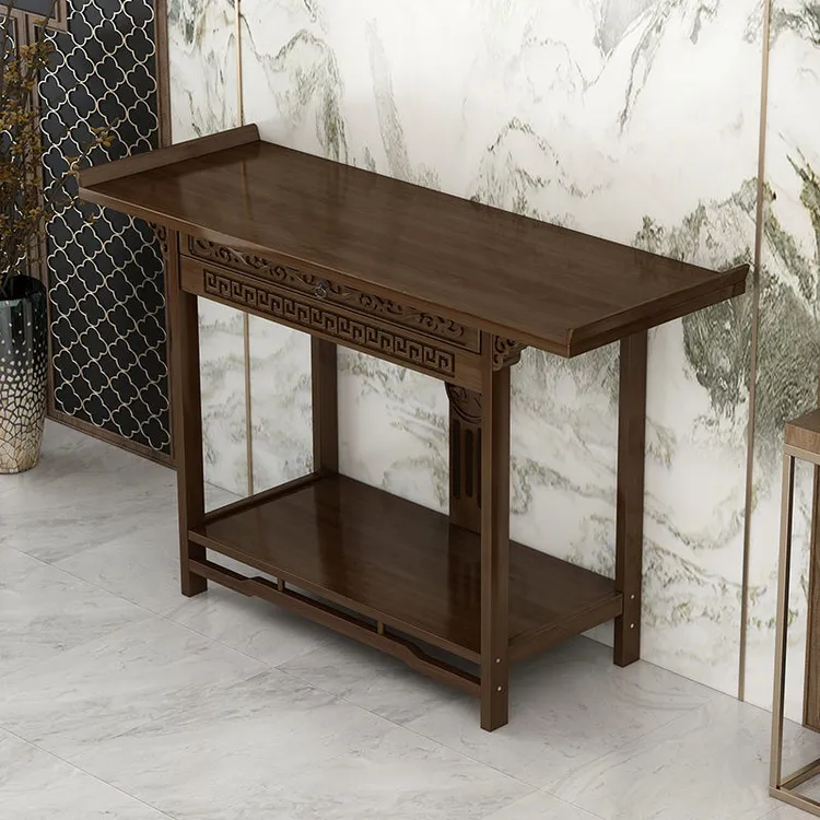 玄关桌中式案几入户长条桌供桌家用条案现代简约玄关桌禅意端景台