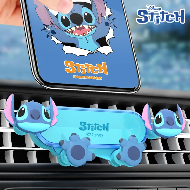 史迪仔车载手机架出风口导航汽车用品重力感应伸缩固定支架史迪奇