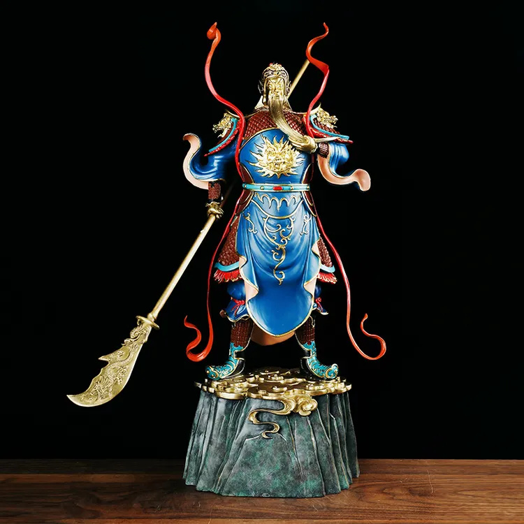 铜世达《侠肝义胆》武财神关公中式公司开业装饰品高档礼品纯铜摆件