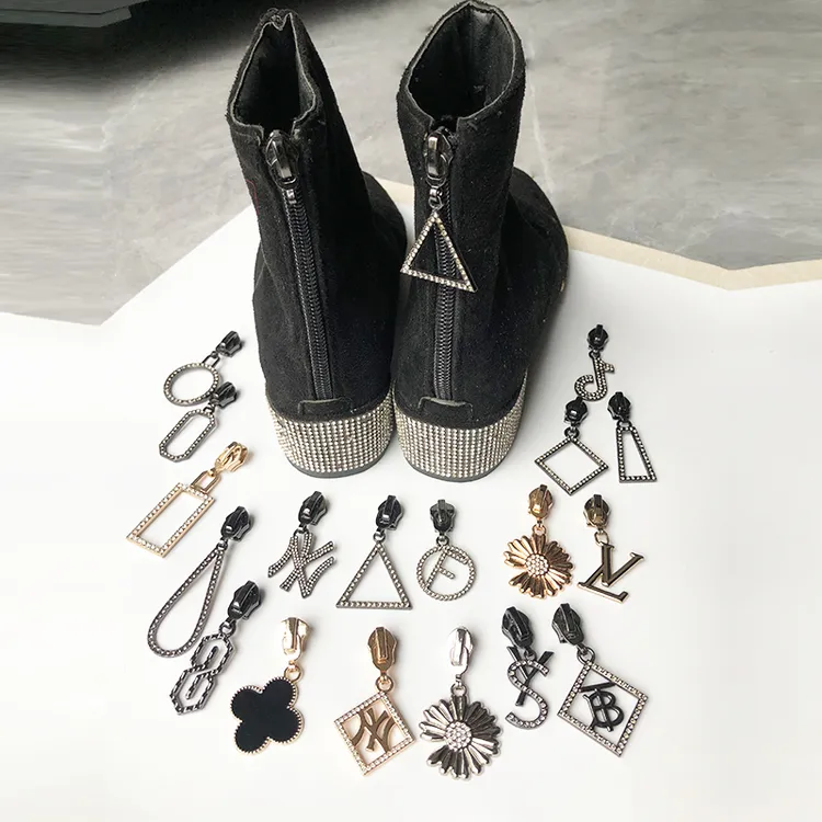 5号鞋子拉链头配件靴子拉锁头拉头鞋上装饰可拆卸挂钩拉头吊坠