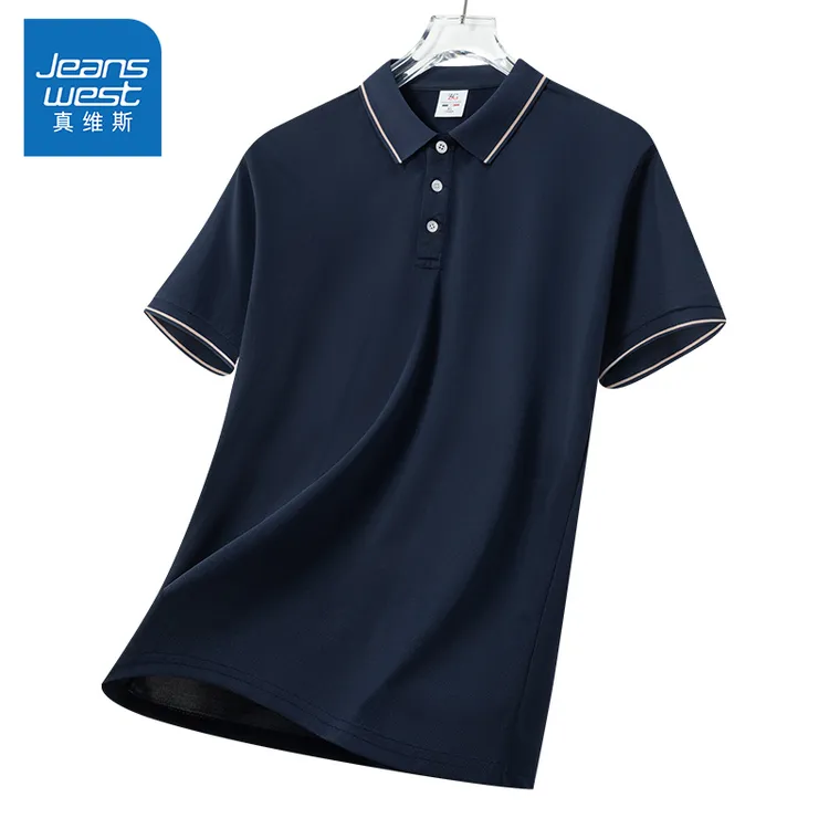 真维斯polo衫男短袖爸爸夏季纯色商务中年男士翻领t恤薄款上衣男
