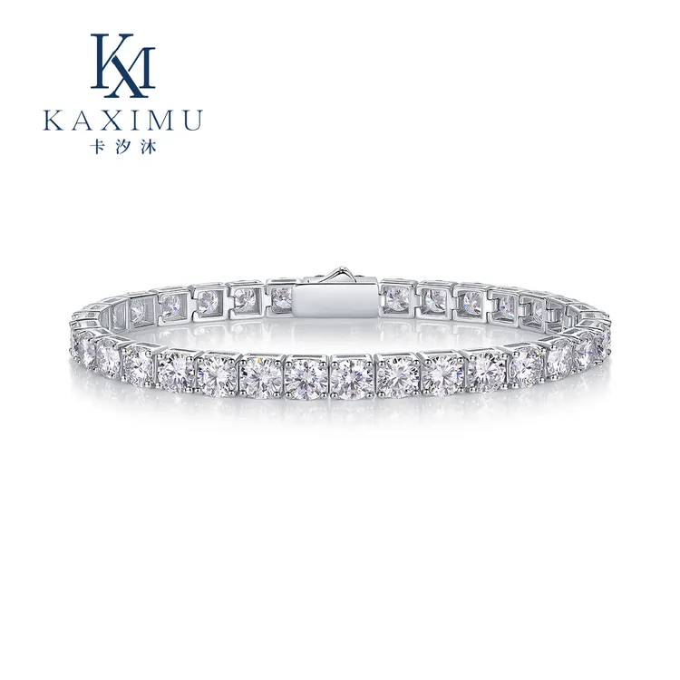 卡汐沐 925银莫桑石手链 满钻莫桑钻手链轻奢时尚百搭小众饰品ins