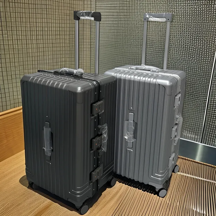 三七开铝框行李箱大容量拉杆密码箱皮箱可登机行李箱多功能旅行箱