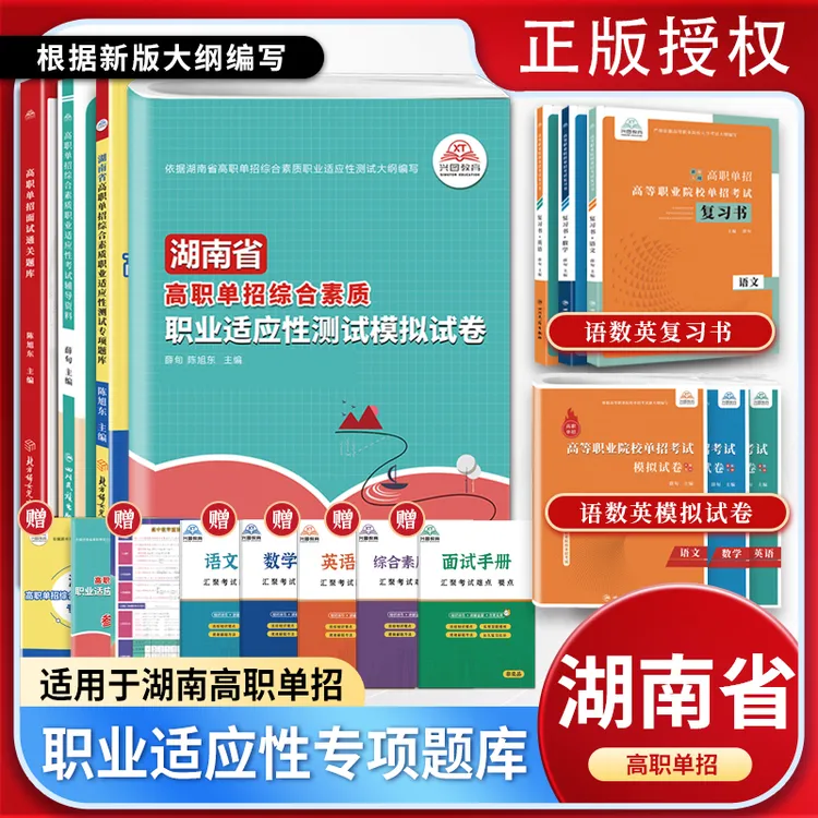 2026年湖南省高职单招职业适应测试专项题库语数英模拟卷复习资料