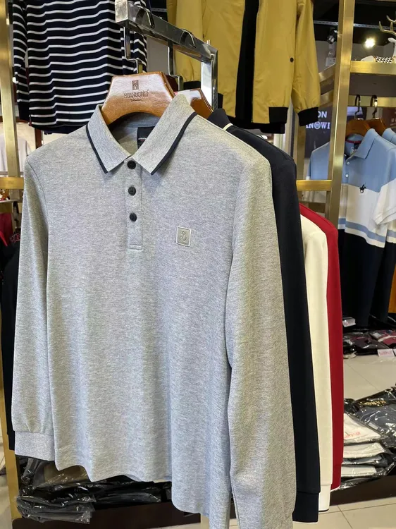 华诺威男士长袖秋冬休闲翻领POLO衫D756/D757/D758/D759