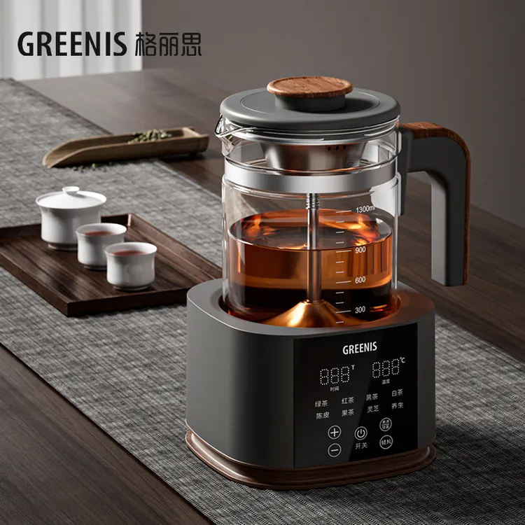 GREENIS格丽思纯钛喷淋煮茶器家用烧水蒸茶泡茶恒温养生蒸汽壶