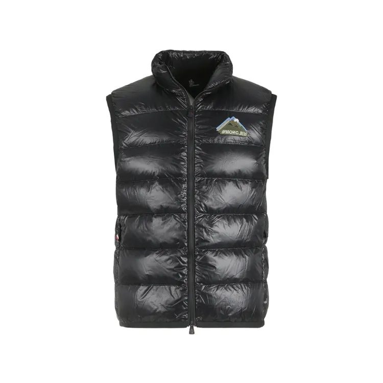 未使用 MONCLER 蒙口 男士拉链高领半羽绒鹅绒马甲8G00003 829H7