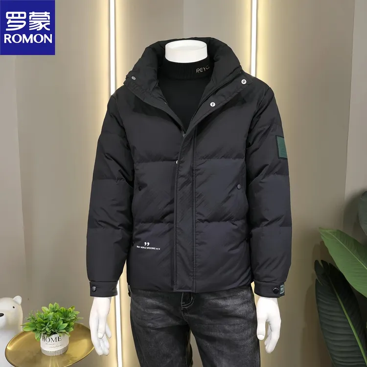 Romon/罗蒙冬季百搭时尚立领潮流羽绒服御寒防风保暖外套男短款