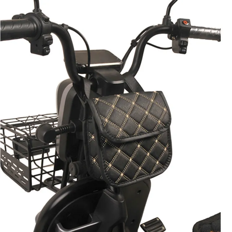 电动车前挂包收纳袋双层加厚防水多功能置物袋三轮车前置挂包座垫