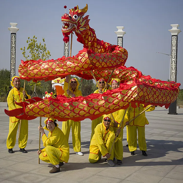 舞龙道具烫金舞龙烫金布龙