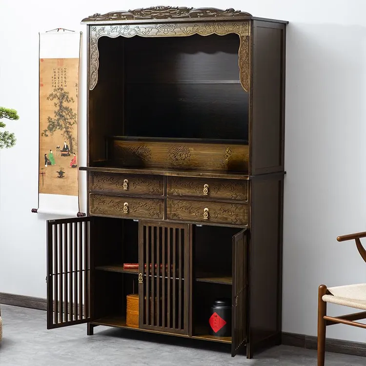 新中式共桌立柜家用柜台橱窗柜经济型玄关敬台案条国风传统置物桌