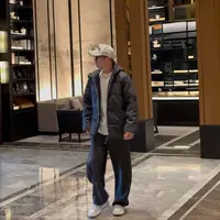 男士高支高密全羊毛精纺连帽鹅绒服(624L100)