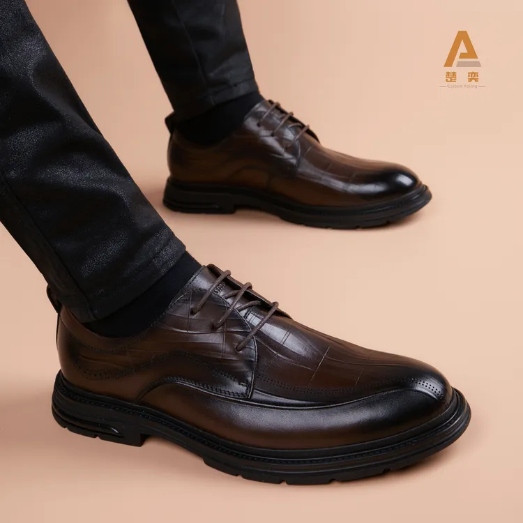 2025新款布洛克雕花高端商务正品皮鞋男休闲轻奢真皮头层牛皮正装