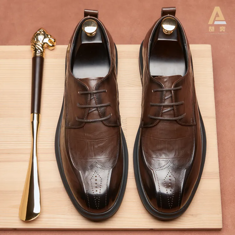 轻奢皮鞋男士高级雕花布洛克男牛津高档英伦风新郎商务正装休闲