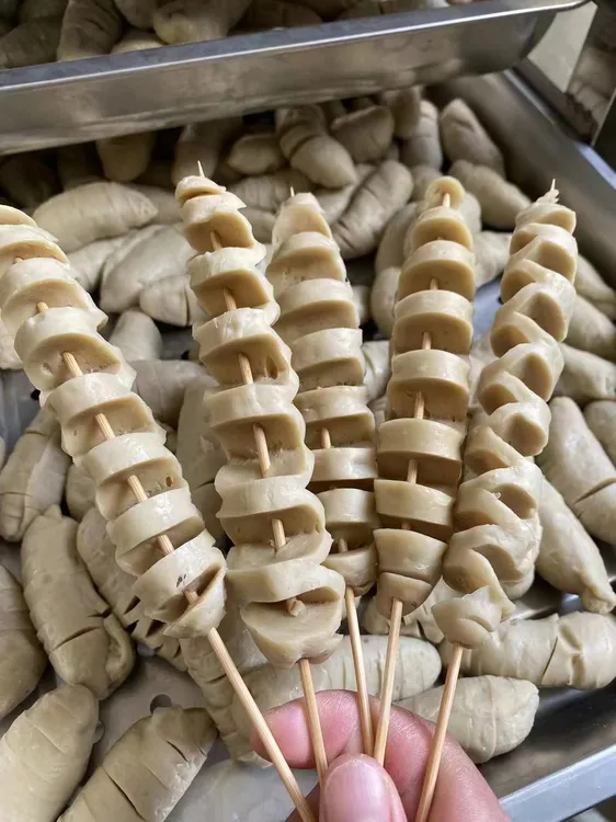 工厂直发整件商用纯谷朊粉手工大面筋串批发小面筋手工烧烤串