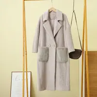 小静折扣~ HJ8852  翻领长款大衣（卡码拍大 